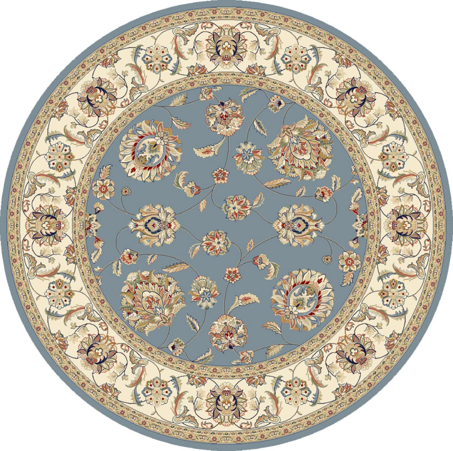 Dynamic Ancient Garden 57365 Lt.Blue-Ivory Area Rug Collection