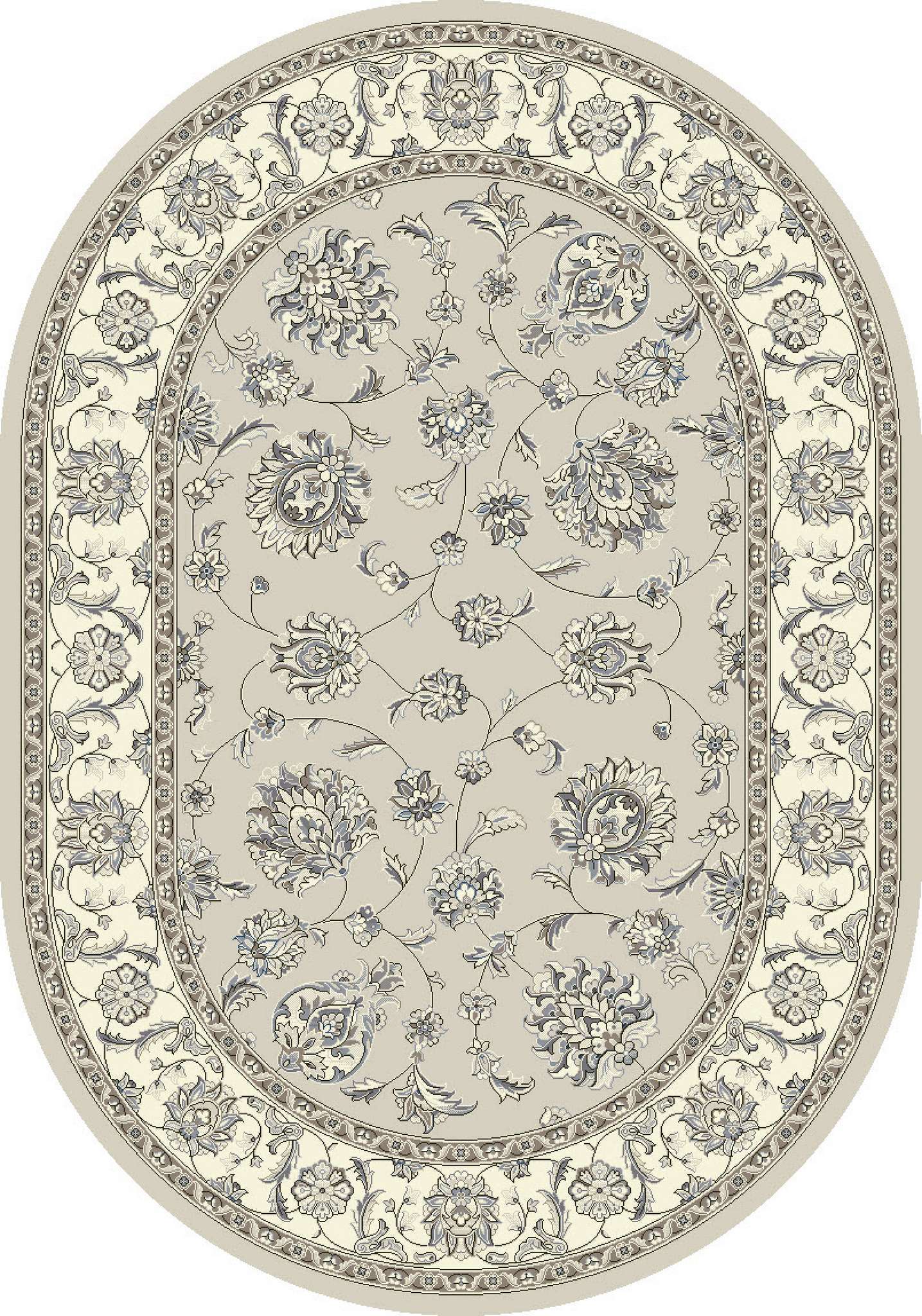 Dynamic Ancient Garden 57365 Soft Grey-Cream Area Rug Collection
