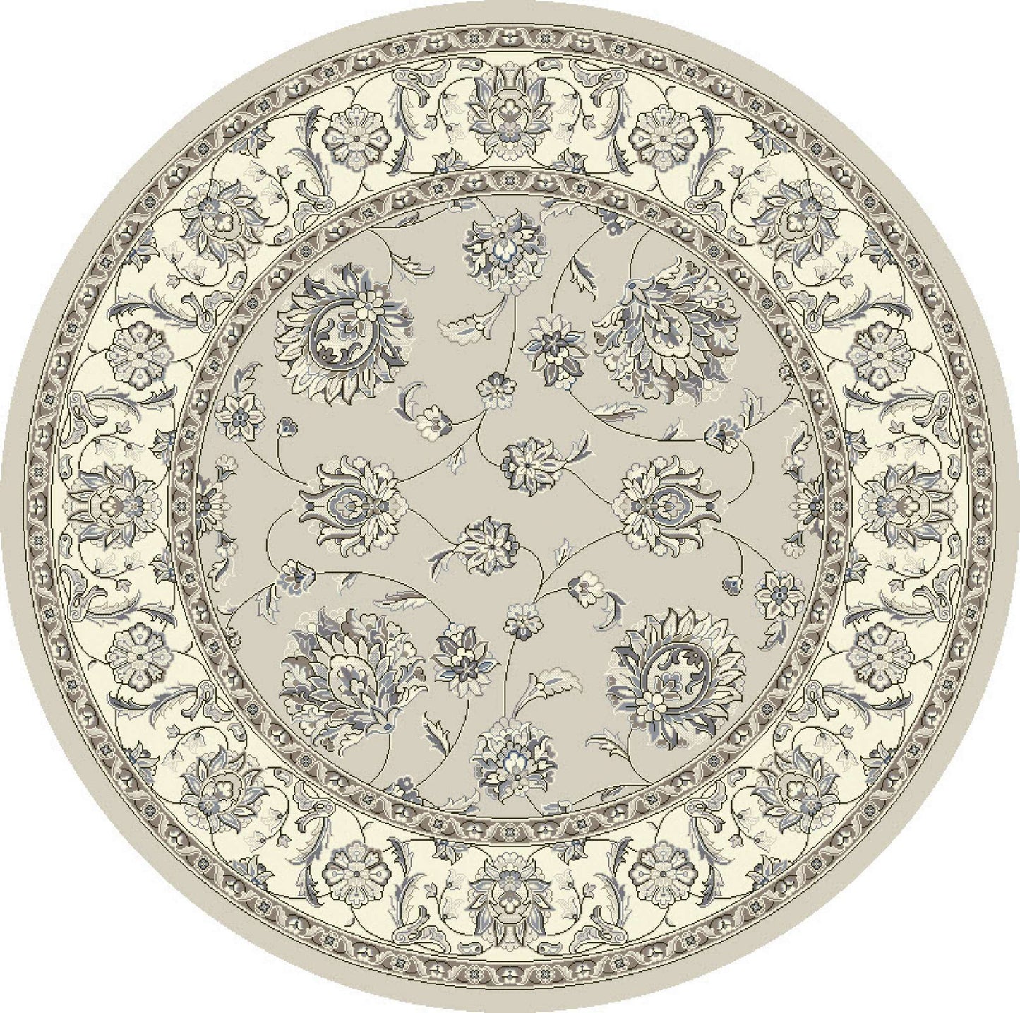Dynamic Ancient Garden 57365 Soft Grey-Cream Area Rug Collection