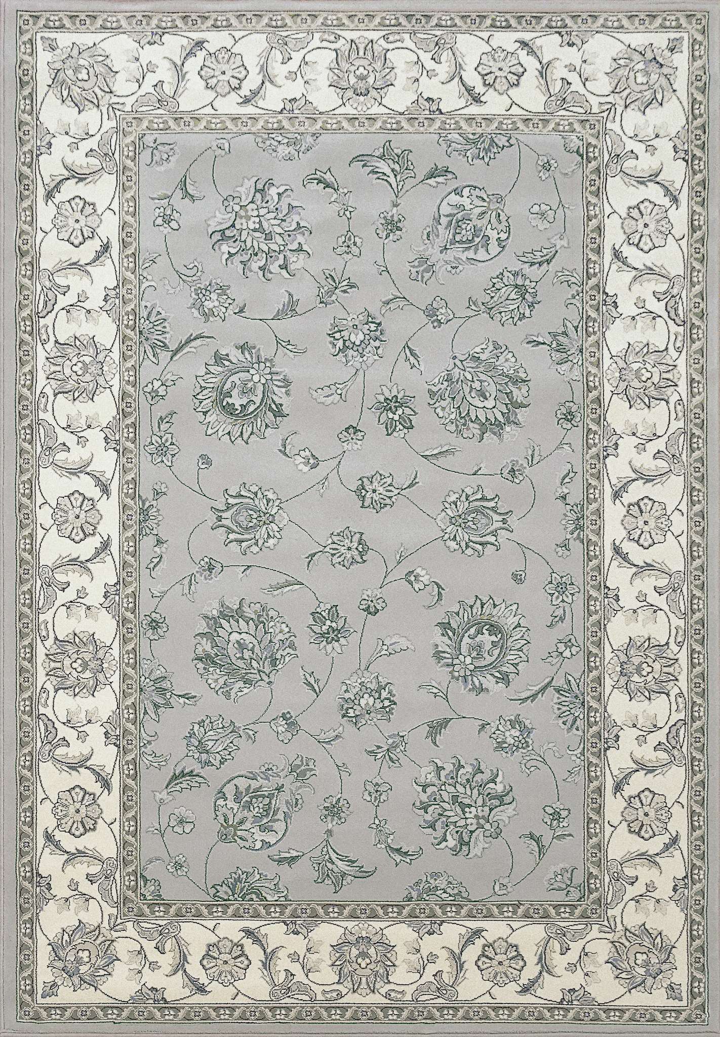 Dynamic Ancient Garden 57365 Soft Grey-Cream Area Rug Collection