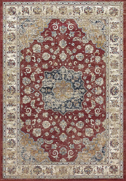 Dynamic Ancient Garden 57559 Red-Ivory Area Rug Collection
