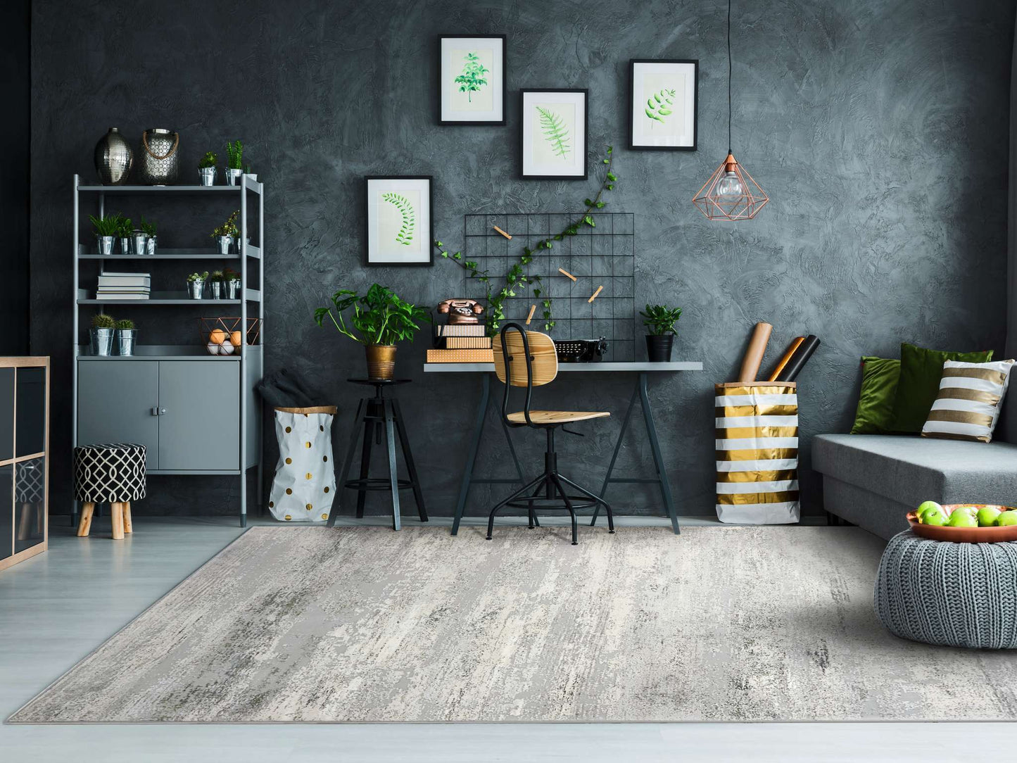 Dynamic Couture 52019 Ivory-Grey Area Rug Collection
