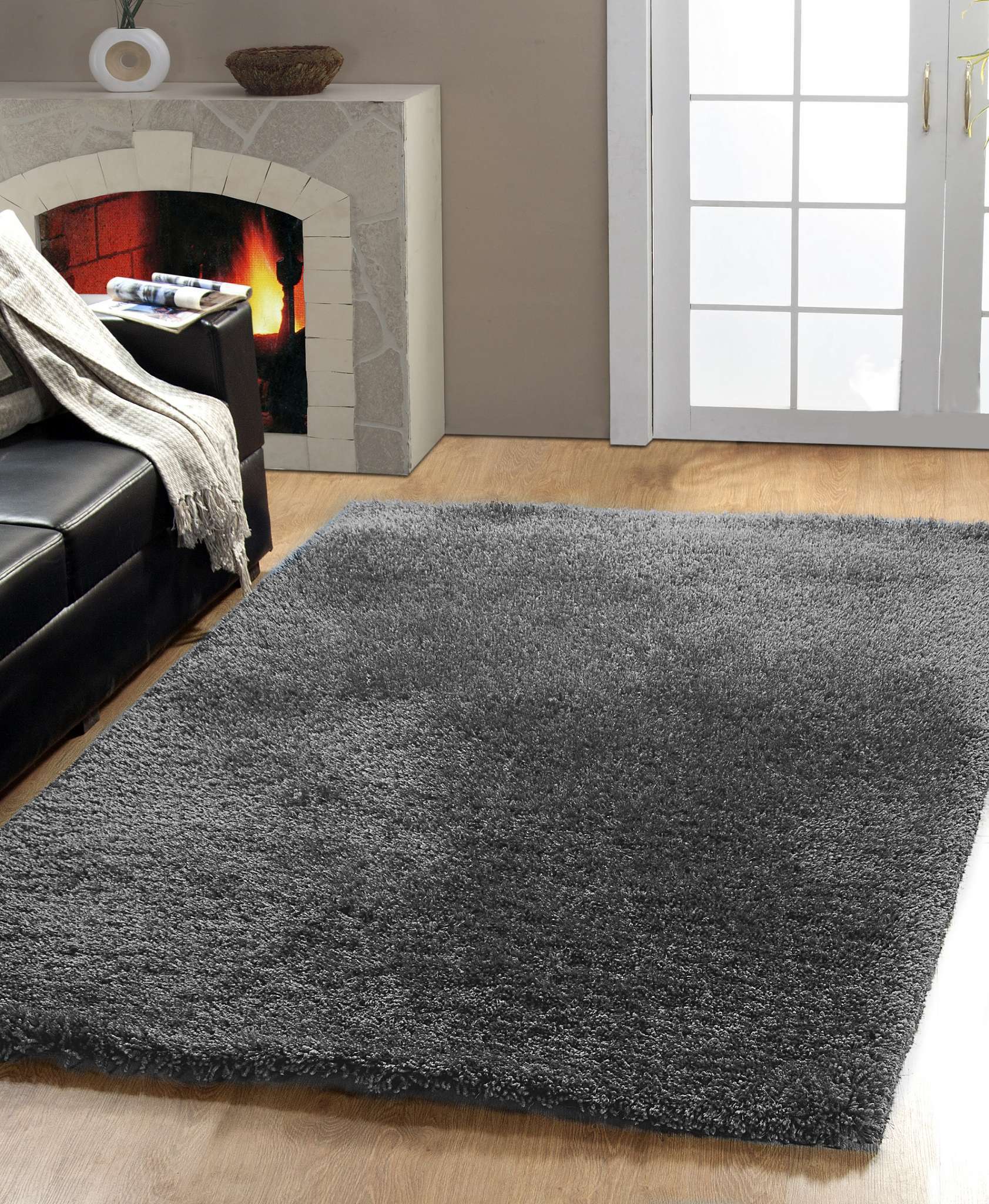 Dynamic Forte 88601 Black-White Area Rug Collection
