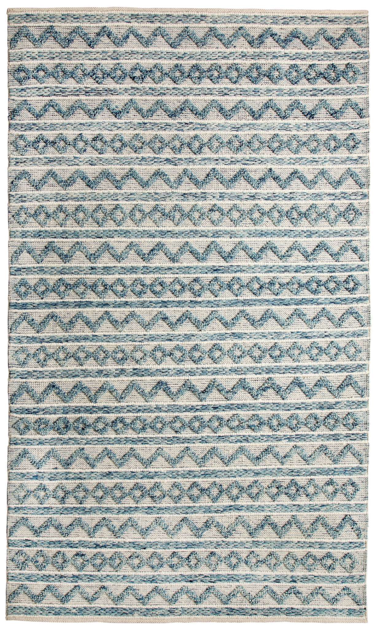 Dynamic Heirloom 91004 Teal-Ivory Area Rug Collection