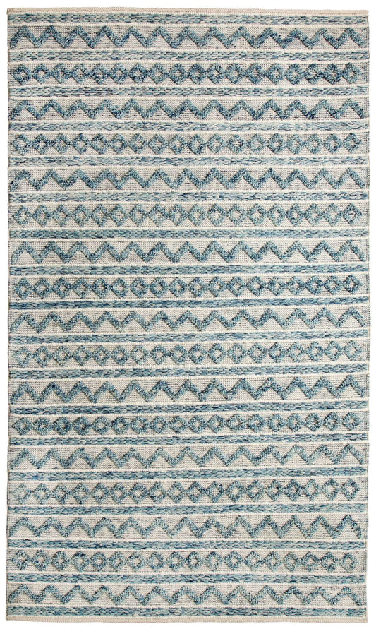 Dynamic Heirloom 91004 Teal-Ivory Area Rug Collection