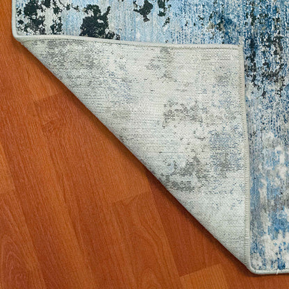 Dynamic Icon 9320 Grey-Blue Area Rug Collection