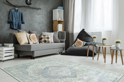Dynamic Leda 9866 Ivory-Blue Area Rug Collection