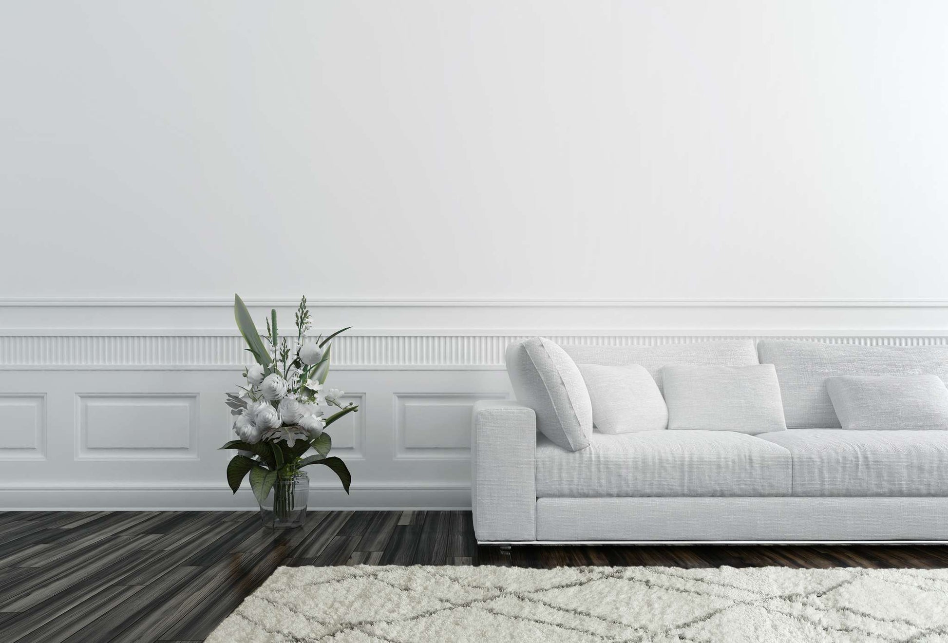 Dynamic Nordic 7431 White-Silver Area Rug Collection