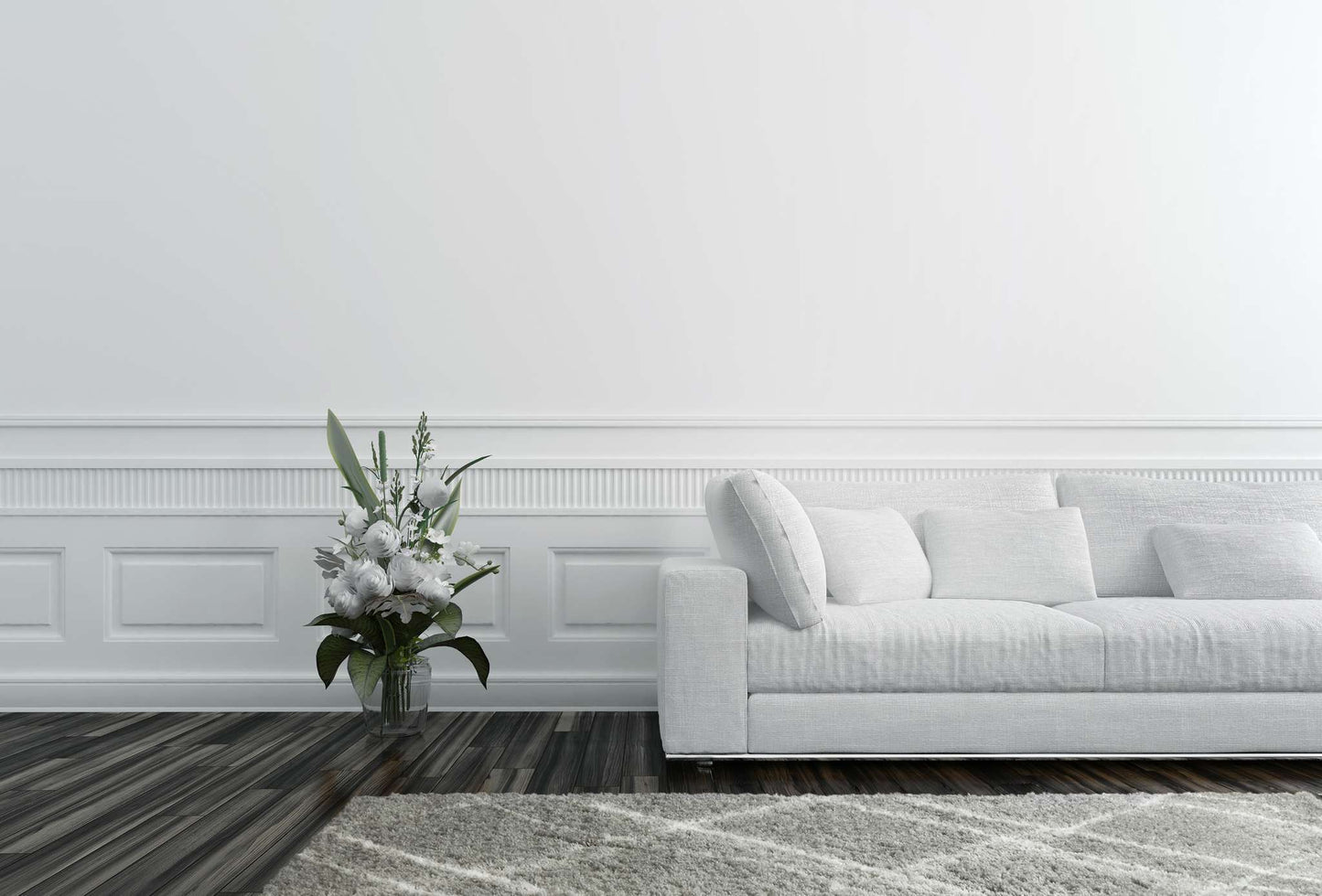 Dynamic Nordic 7431 Silver-White Area Rug Collection