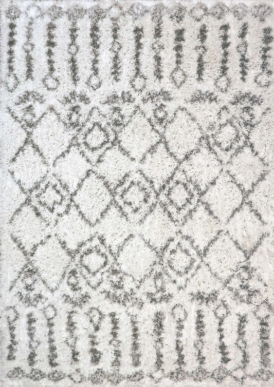 Dynamic Nordic 7433 White-Silver Area Rug Collection