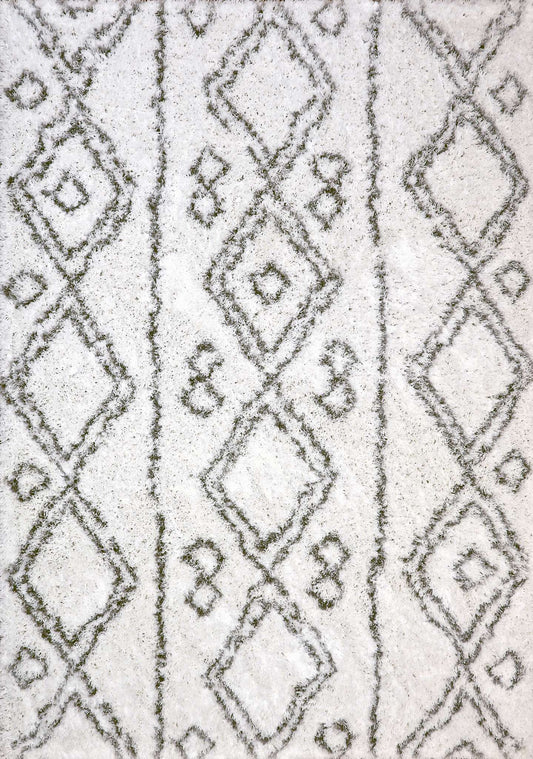 Dynamic Nordic 7434 White-Silver Area Rug Collection