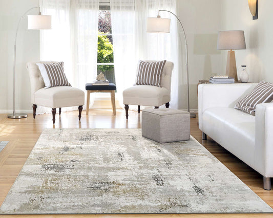 Dynamic Quartz 27048 Ivory-Grey Area Rug Collection