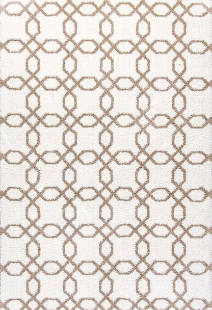 Dynamic Silky Shag 5905 White Area Rug Collection