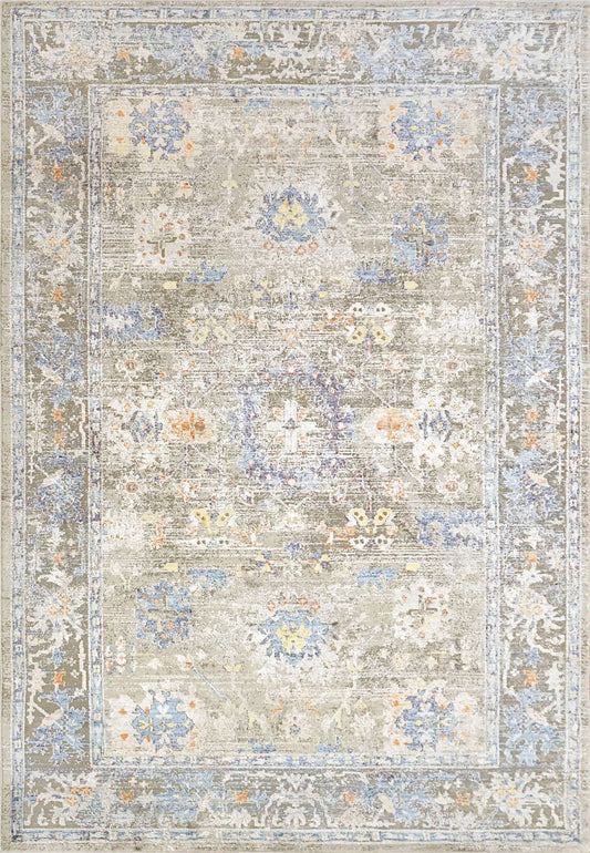 Dynamic Valley 7981 Grey-Gold-Blue Area Rug Collection