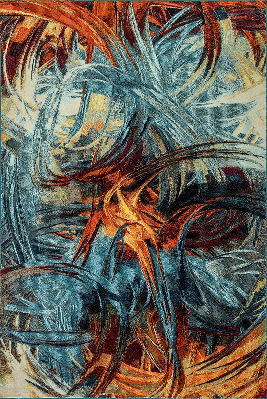 Dynamic Zodiac 6622 Blue-Multi Area Rug Collection