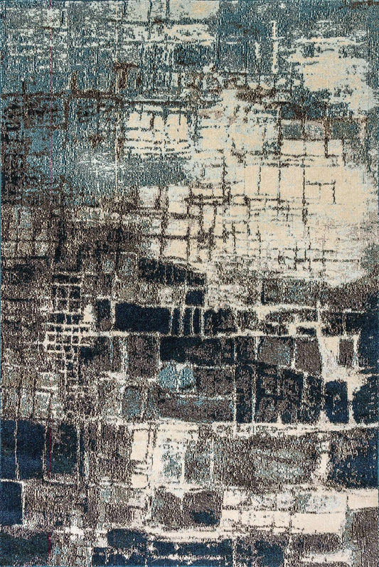 Dynamic Zodiac 6624 Grey-Blue Area Rug Collection